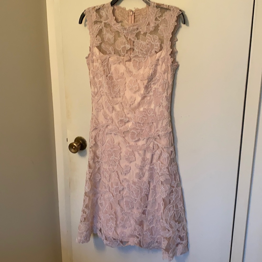 Brand new with tags Tadashi Shoji pink lace dress